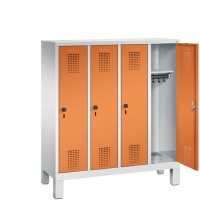 Low model 4-person primary school locker on legs (135 cm high)